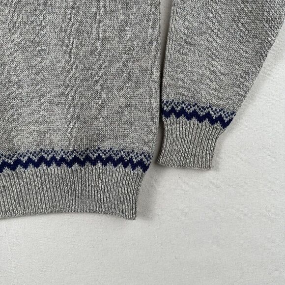 Vintage LL Bean Sweater Women’s Medium Fair Isle Collared 1/4 Zip - Picture 4 of 16